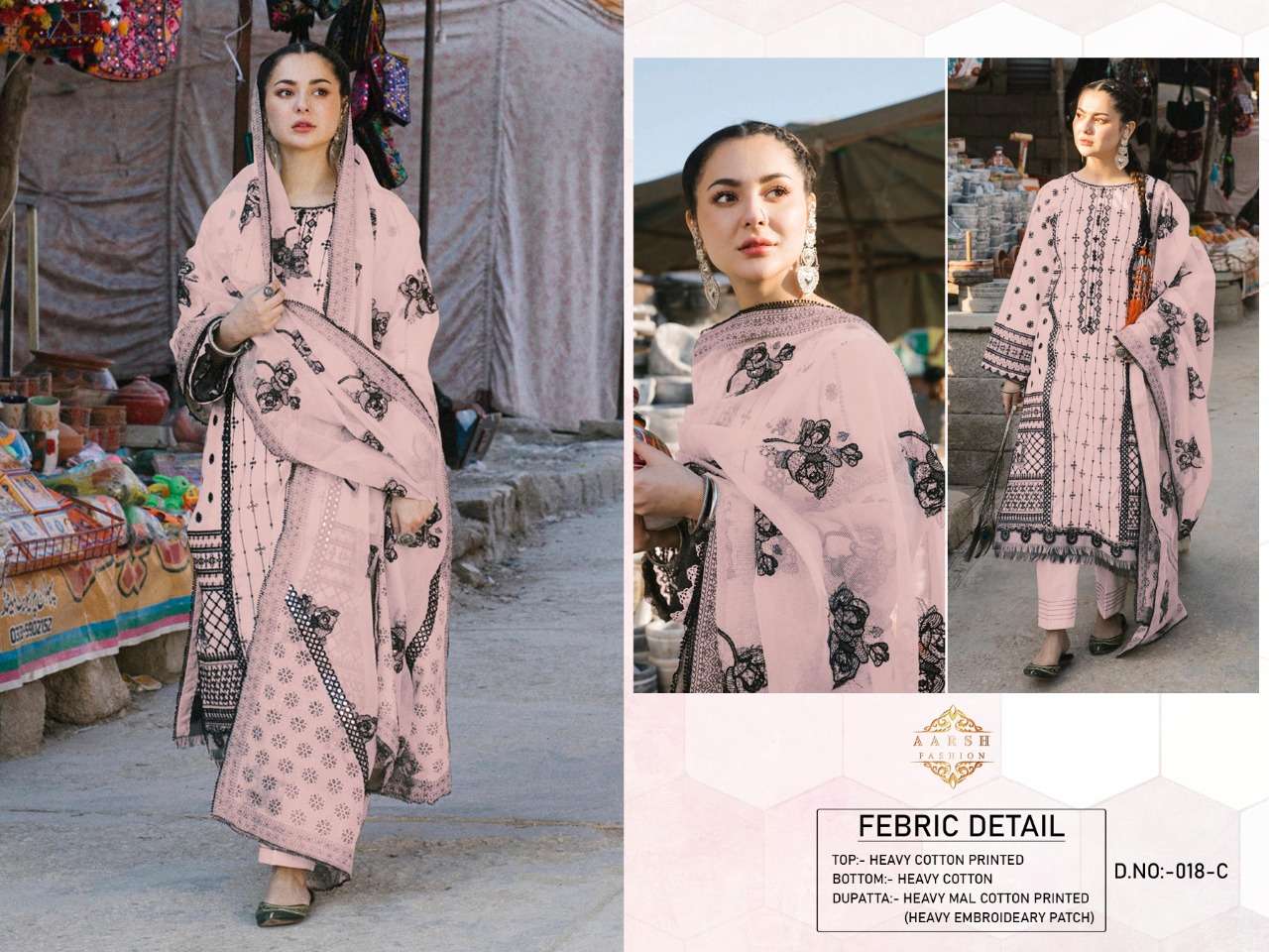 Aarsh 18 Colours By Fashid Wholesale 18-A To 18-F Series Beautiful Stylish Pakistani Suits Fancy Colorful Casual Wear & Ethnic Wear & Ready To Wear Heavy Cotton Embroidery Dresses At Wholesale Price