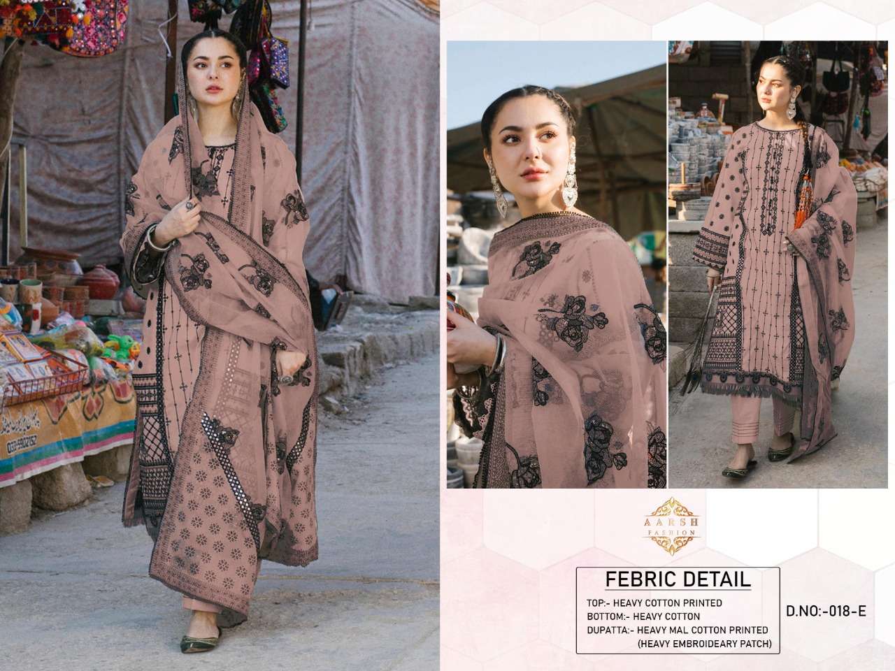 Aarsh 18 Colours By Fashid Wholesale 18-A To 18-F Series Beautiful Stylish Pakistani Suits Fancy Colorful Casual Wear & Ethnic Wear & Ready To Wear Heavy Cotton Embroidery Dresses At Wholesale Price