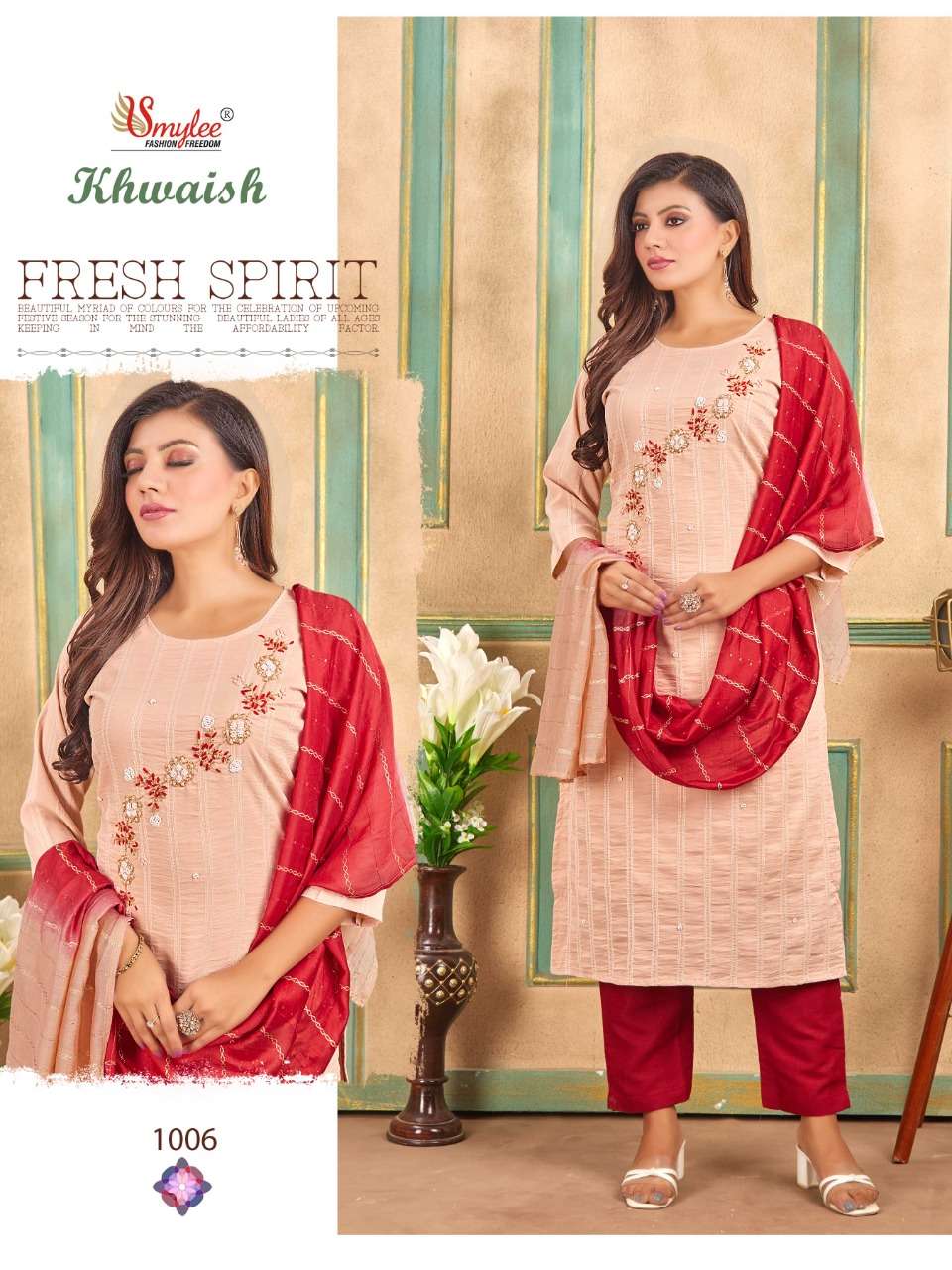 KHWAISH BY SMYLEE 1001 TO 1008 SERIES BEAUTIFUL SUITS COLORFUL