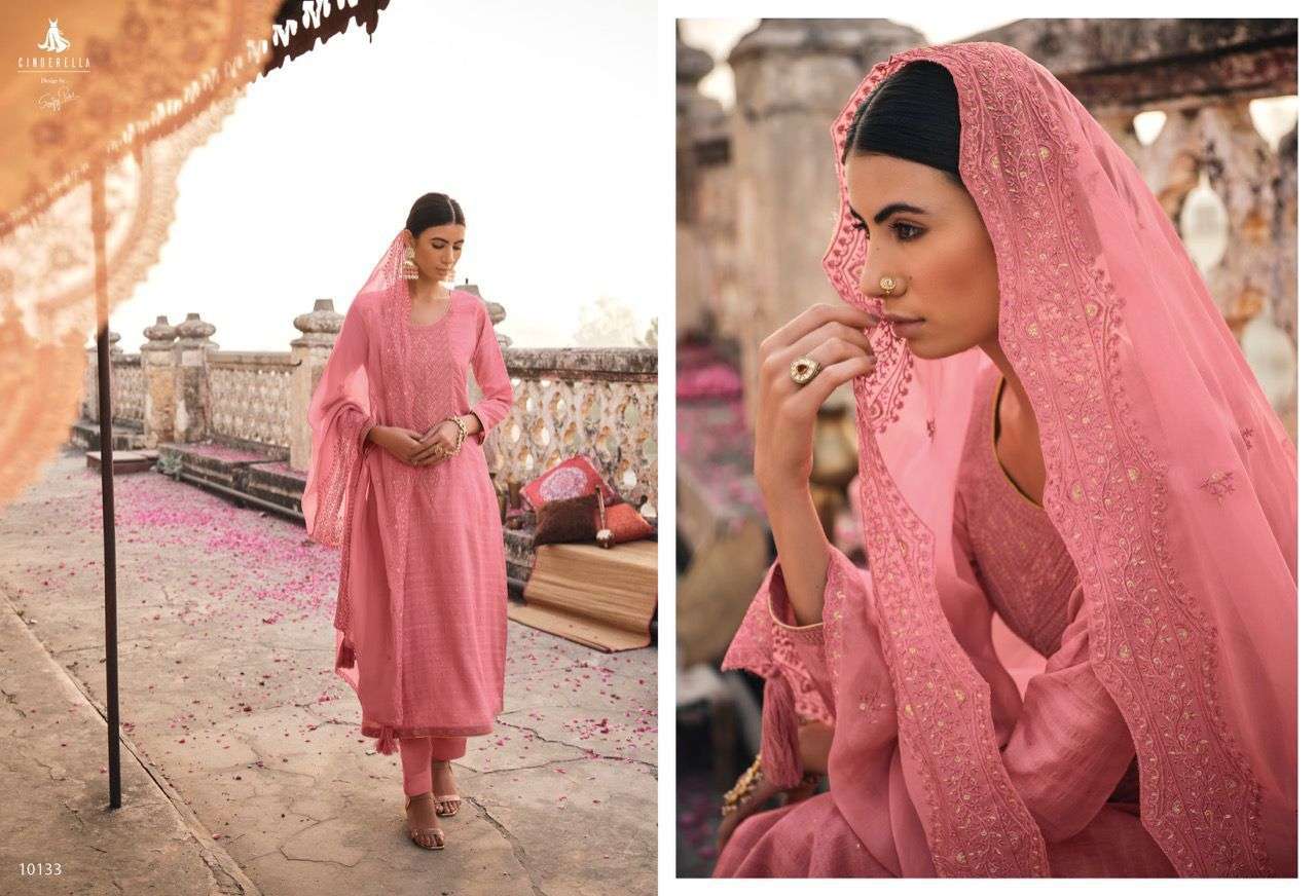 ETERNITY BY CINDERELLA 10133 TO 10138 SERIES BEAUTIFUL SUITS COLORFUL STYLISH FANCY CASUAL WEAR & ETHNIC WEAR PURE TUSSAR SILK DRESSES AT WHOLESALE PRICE