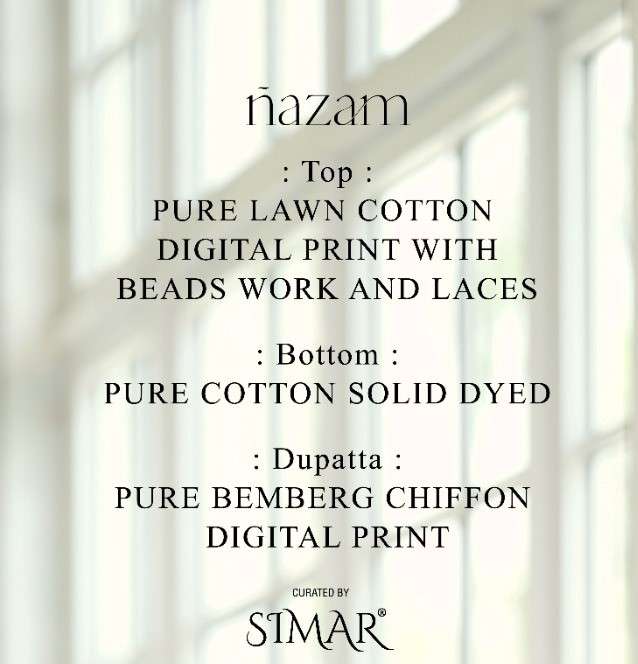 NAZAM BY GLOSSY 927 TO 932 SERIES BEAUTIFUL SUITS COLORFUL STYLISH FANCY CASUAL WEAR & ETHNIC WEAR PURE LAWN COTTON PRINT DRESSES AT WHOLESALE PRICE