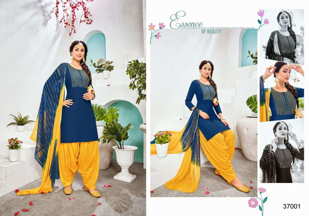 JEQUARD PATIYALA VOL-3 BY ARTIO 37001 TO 37010 SERIES BEAUTIFUL STYLISH PATIYALA SUITS FANCY COLORFUL CASUAL WEAR & ETHNIC WEAR & READY TO WEAR RAYON WITH WORK DRESSES AT WHOLESALE PRICE