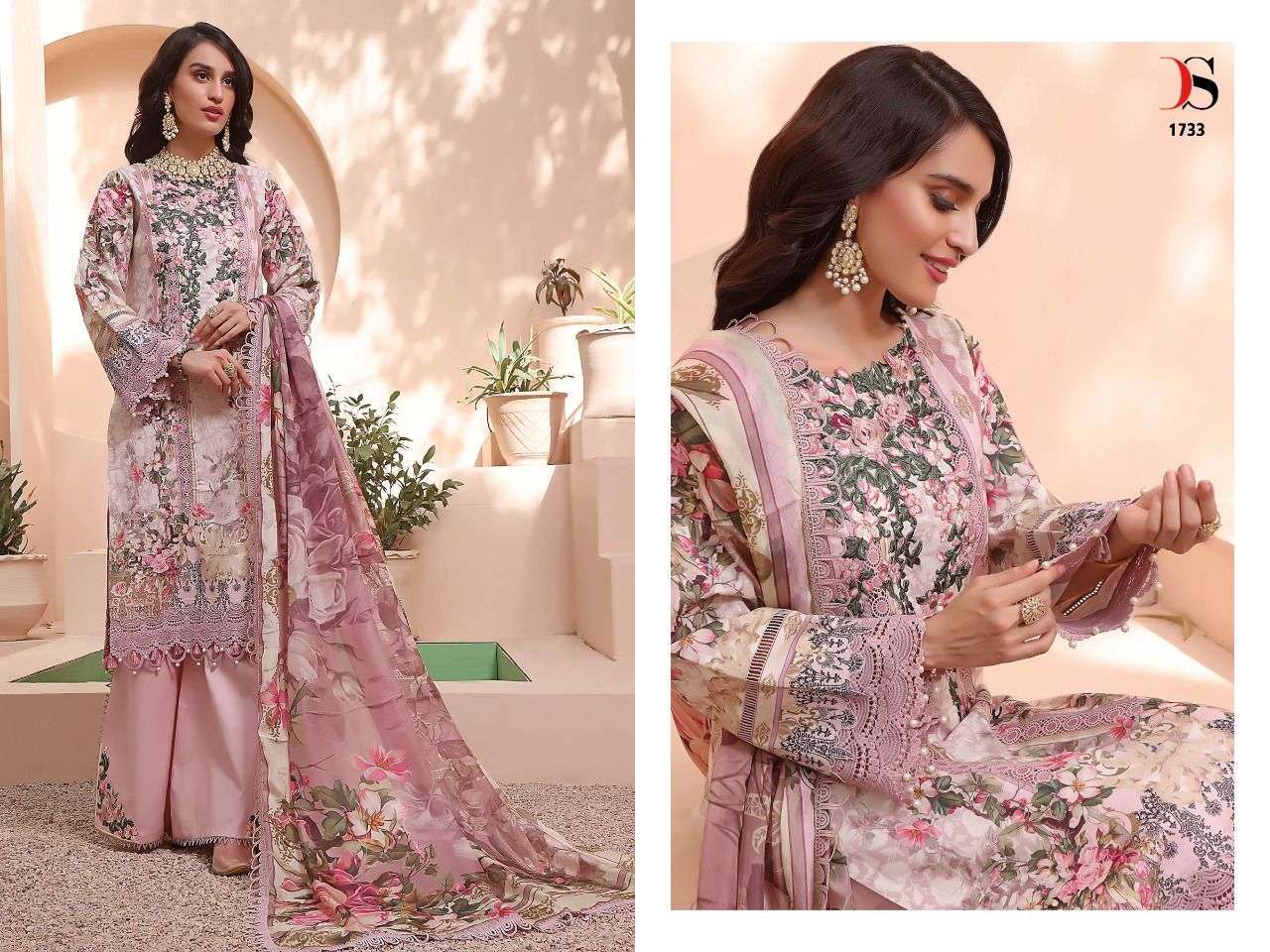 FIRDOUS QUEENS COURT BY DEEPSY SUITS 1731 TO 1738 SERIES BEAUTIFUL PAKISTANI SUITS COLORFUL STYLISH FANCY CASUAL WEAR & ETHNIC WEAR PURE COTTON DRESSES AT WHOLESALE PRICE