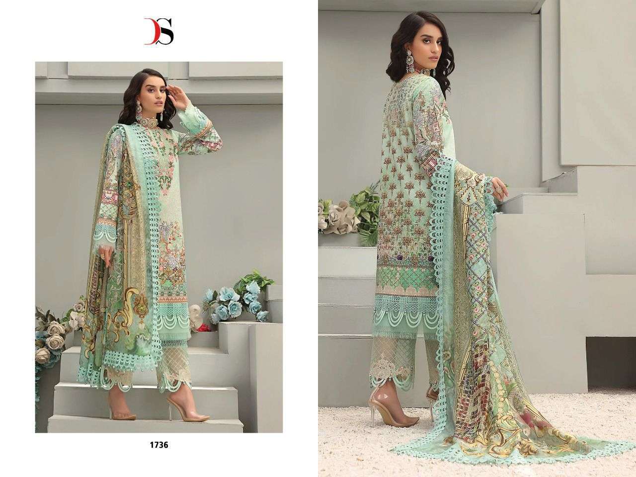 FIRDOUS QUEENS COURT BY DEEPSY SUITS 1731 TO 1738 SERIES BEAUTIFUL PAKISTANI SUITS COLORFUL STYLISH FANCY CASUAL WEAR & ETHNIC WEAR PURE COTTON DRESSES AT WHOLESALE PRICE