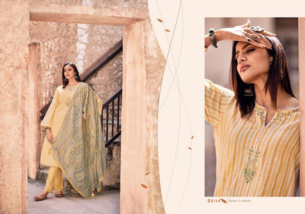 SVARA BY EHRUM 11 TO 14 SERIES BEAUTIFUL SUITS COLORFUL STYLISH FANCY CASUAL WEAR & ETHNIC WEAR HANDLOOM COTTON EMBROIDERED DRESSES AT WHOLESALE PRICE