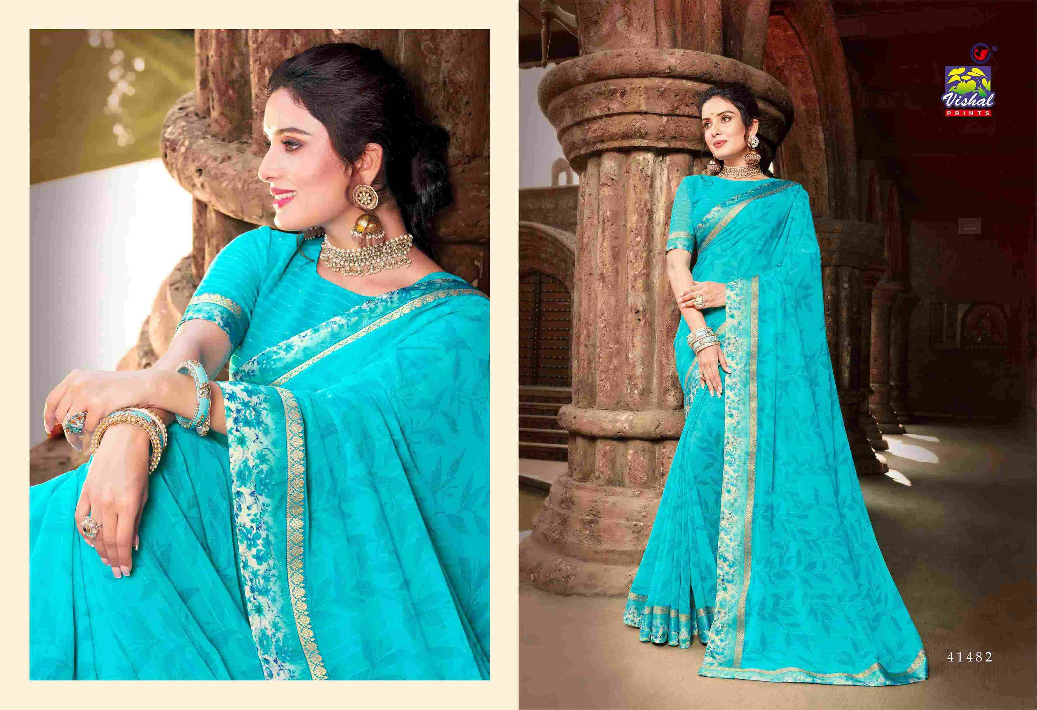ASPIRE VOL-6 BY VISHAL PRINTS 41481 TO 41492 SERIES INDIAN TRADITIONAL WEAR COLLECTION BEAUTIFUL STYLISH FANCY COLORFUL PARTY WEAR & OCCASIONAL WEAR FANCY SAREES AT WHOLESALE PRICE