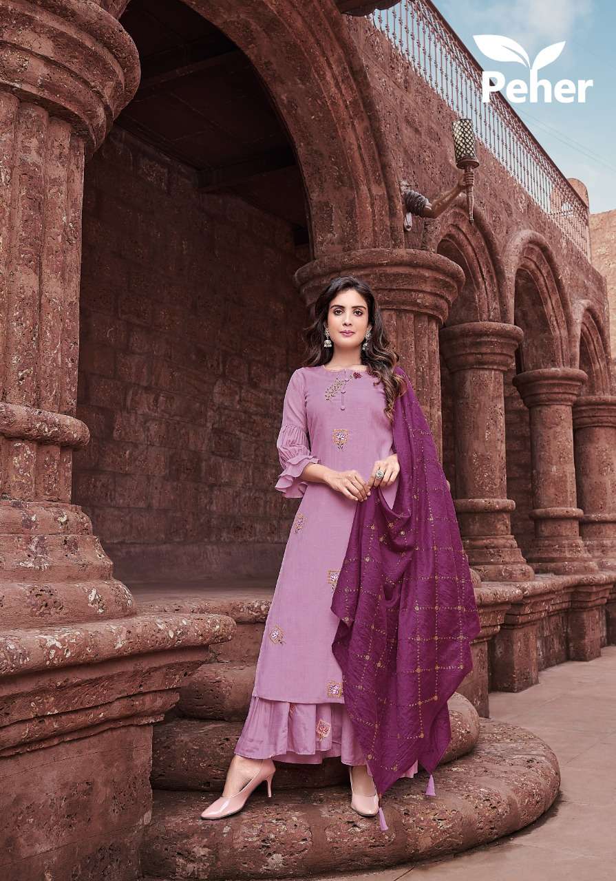 MANUSHI BY PEHER 2001 TO 2005 SERIES BEAUTIFUL SHARARA SUITS COLORFUL STYLISH FANCY CASUAL WEAR & ETHNIC WEAR LINEN VISCOSE DRESSES AT WHOLESALE PRICE
