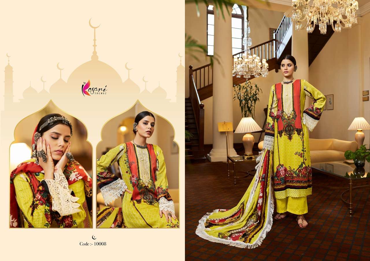 Jashn E Bahar By Kesari Trendz 10001 To 10008 Series Beautiful Suits Colorful Stylish Fancy Casual Wear & Ethnic Wear Pure Jam Satin Print Dresses At Wholesale Price