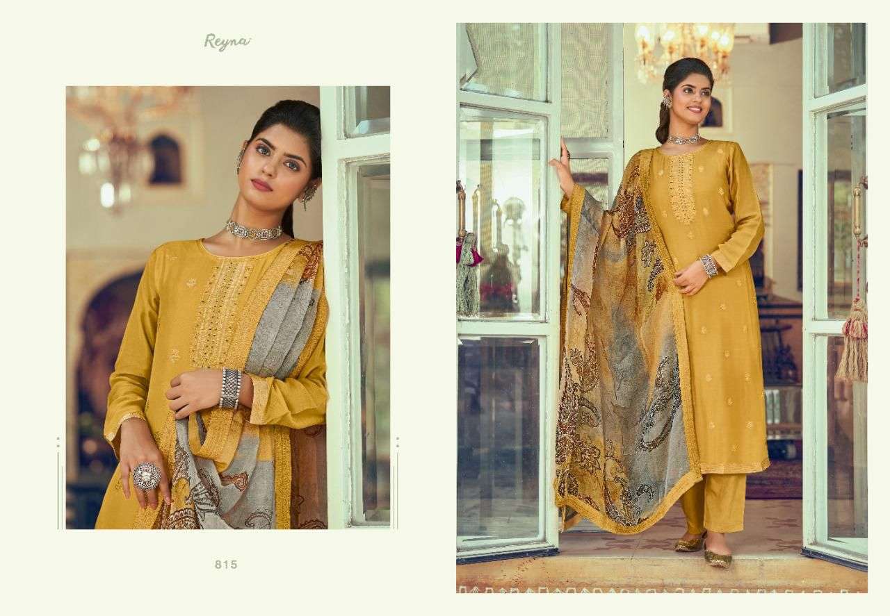 SERENA BY REYNA 811 TO 816 SERIES BEAUTIFUL SUITS COLORFUL STYLISH FANCY CASUAL WEAR & ETHNIC WEAR PURE SILK DRESSES AT WHOLESALE PRICE