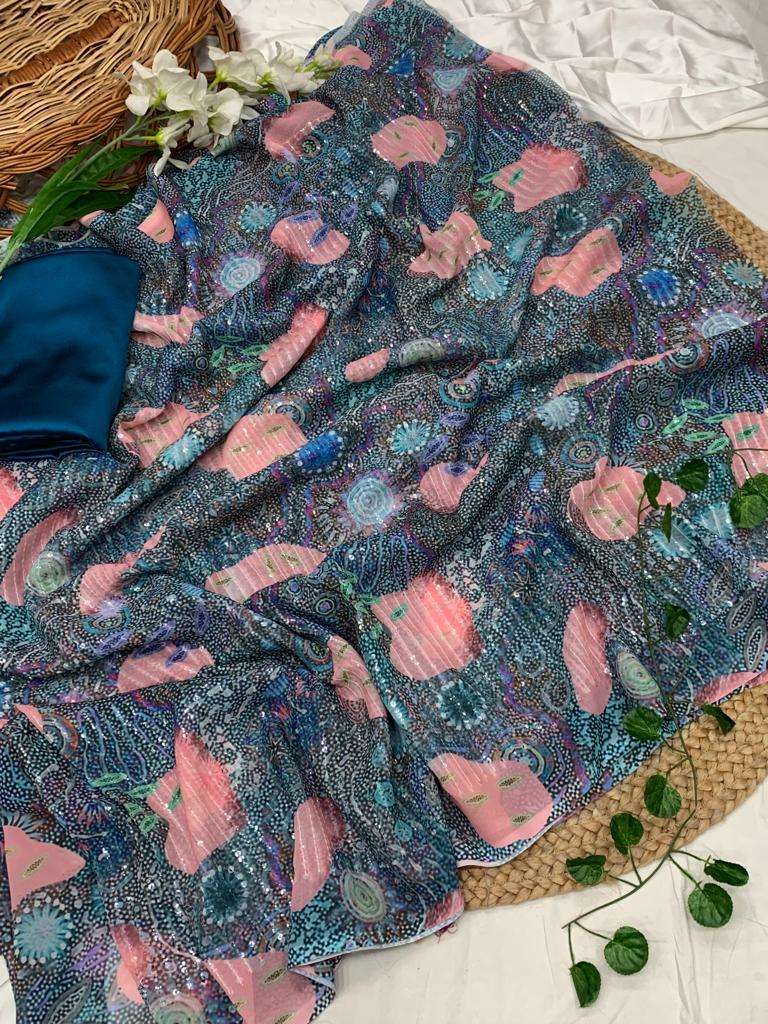 SUKHMANI GAMBHIR BY FASHID WHOLESALE VE INDIAN TRADITIONAL WEAR COLLECTION BEAUTIFUL STYLISH FANCY COLORFUL PARTY WEAR & OCCASIONAL WEAR GEORGETTE SILK SAREES AT WHOLESALE PRICE