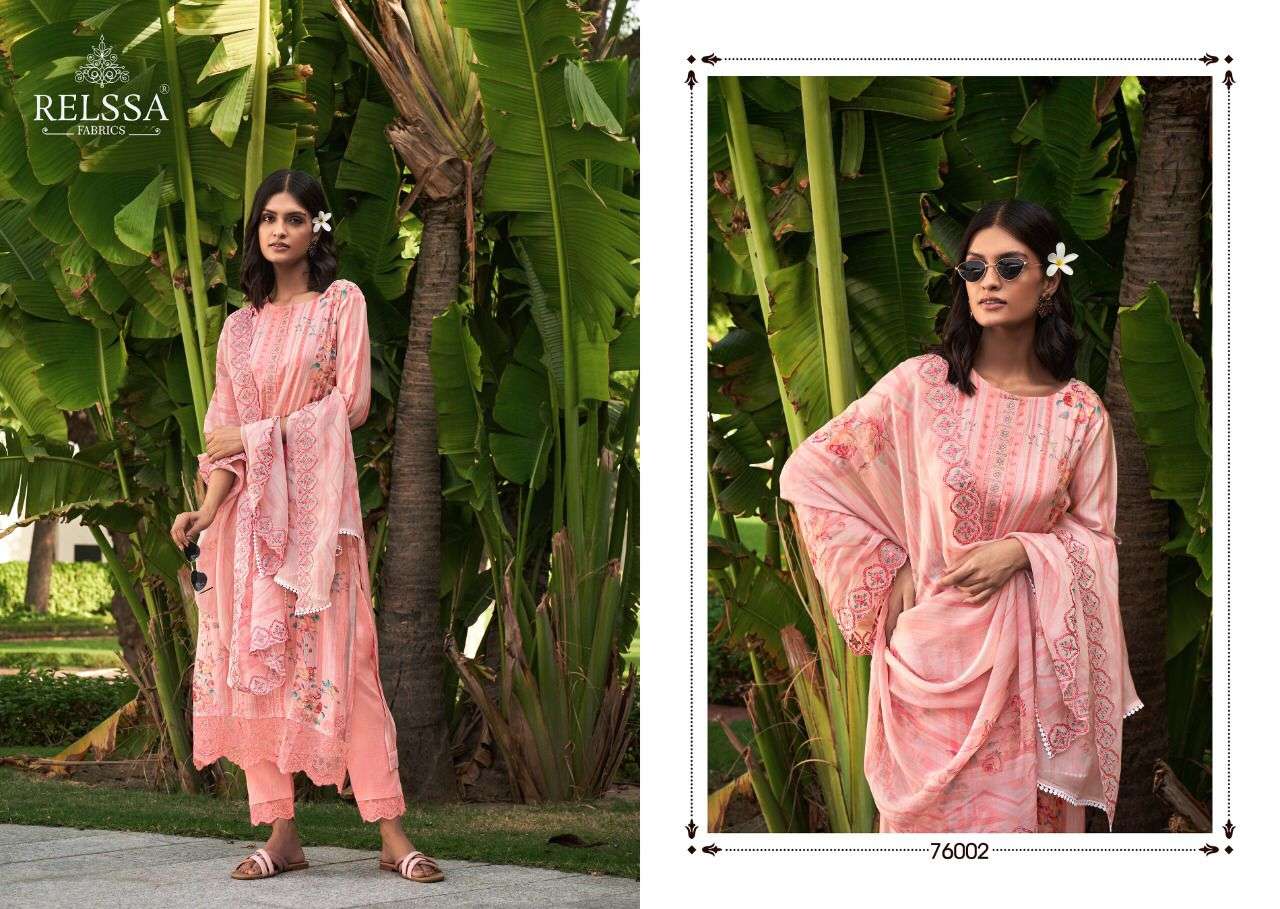 AAINA-GAR BY RELSSA FABRICS 76001 TO 76006 SERIES BEAUTIFUL SUITS COLORFUL STYLISH FANCY CASUAL WEAR & ETHNIC WEAR PURE SILK DRESSES AT WHOLESALE PRICE