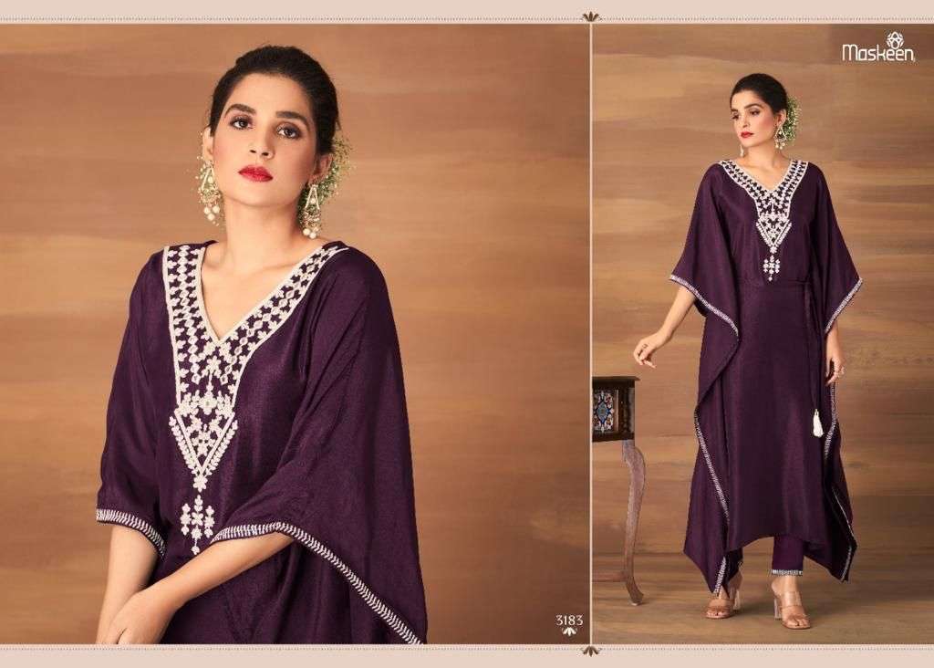 ARAFAA BY MAISHA 3181 TO 3186 SERIES DESIGNER STYLISH FANCY COLORFUL BEAUTIFUL PARTY WEAR & ETHNIC WEAR COLLECTION DOLA SILK KURTIS WITH BOTTOM AT WHOLESALE PRICE