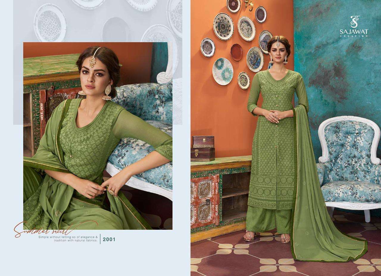 LAKHNAVI VOL-5 NX BY SAJAWAT CREATION BEAUTIFUL SHARARA SUITS COLORFUL STYLISH FANCY CASUAL WEAR & ETHNIC WEAR FAUX GEORGETTE DRESSES AT WHOLESALE PRICE