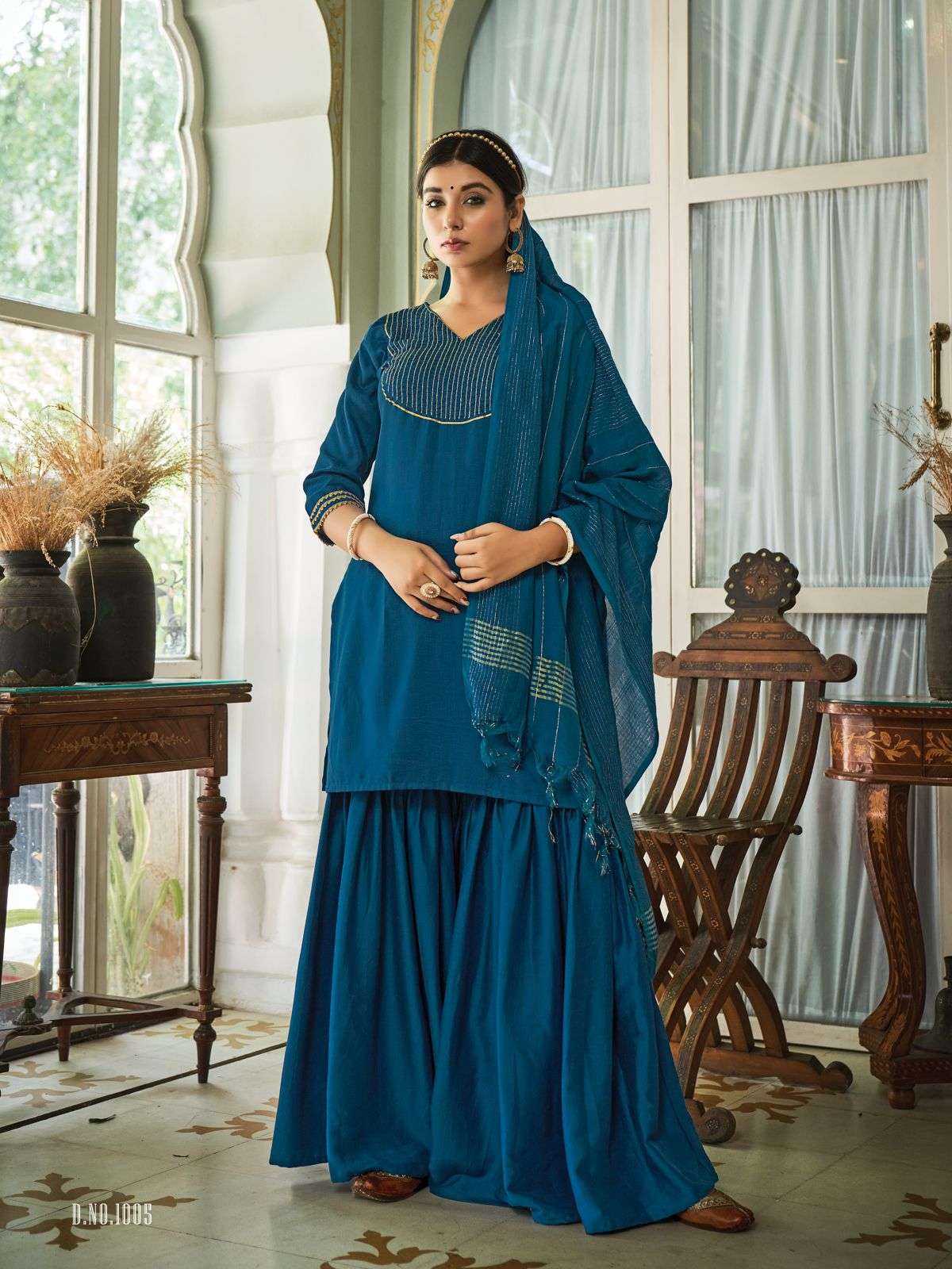 Fancy Women Kurta Kurti with Sharara Indian Dress Set Ethnic Top Salwar  Kameez | eBay