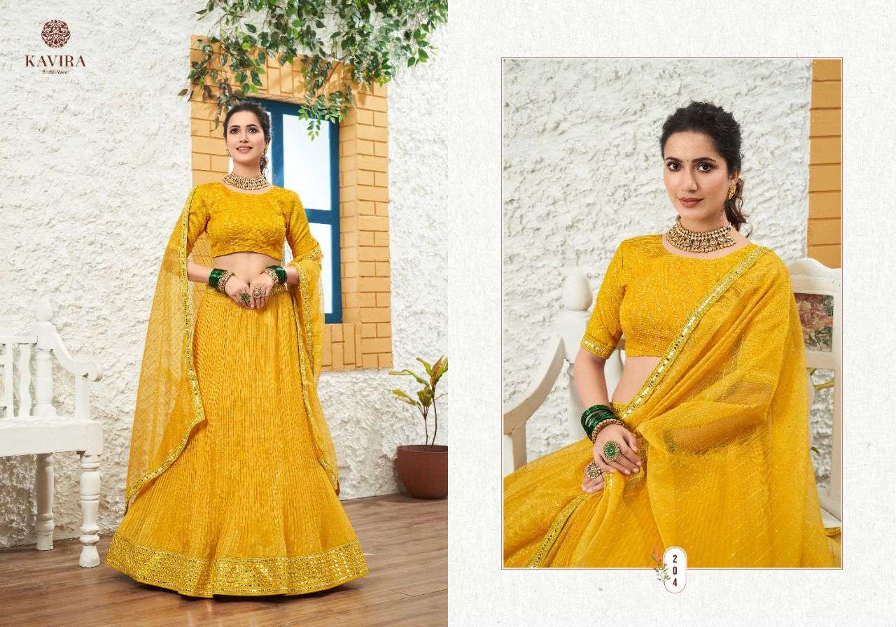 MAAYA VOL-2 BY KAVIRA 201 TO 209 SERIES DESIGNER BEAUTIFUL NAVRATRI COLLECTION OCCASIONAL WEAR & PARTY WEAR FANCY LEHENGAS AT WHOLESALE PRICE