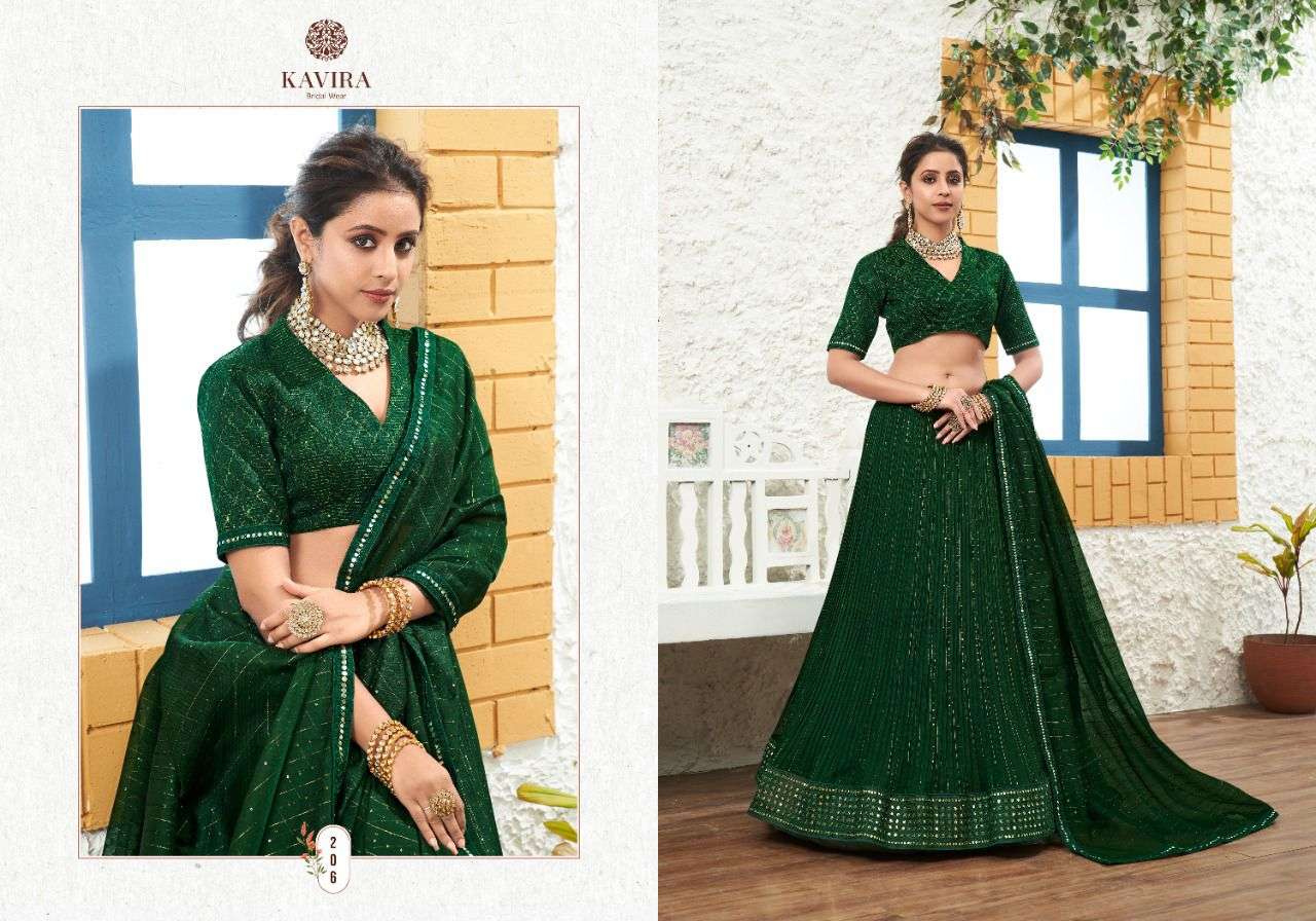 MAAYA VOL-2 BY KAVIRA 201 TO 209 SERIES DESIGNER BEAUTIFUL NAVRATRI COLLECTION OCCASIONAL WEAR & PARTY WEAR FANCY LEHENGAS AT WHOLESALE PRICE