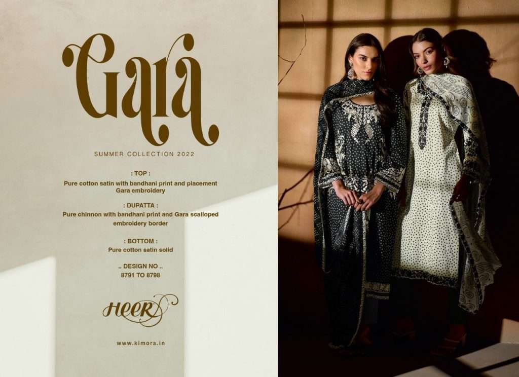 GARA BY KIMORA FASHION 8791 TO 8798 SERIES BEAUTIFUL SUITS COLORFUL STYLISH FANCY CASUAL WEAR & ETHNIC WEAR FANCY DRESSES AT WHOLESALE PRICE