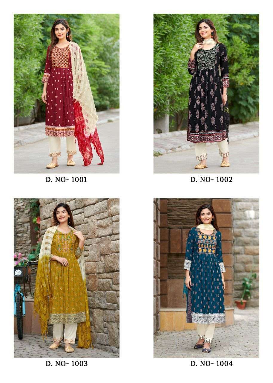 RANG MANCH BY RANGJYOT FASHION 1001 TO 1008 SERIES BEAUTIFUL SUITS COLORFUL STYLISH FANCY CASUAL WEAR & ETHNIC WEAR RAYON PRINT DRESSES AT WHOLESALE PRICE