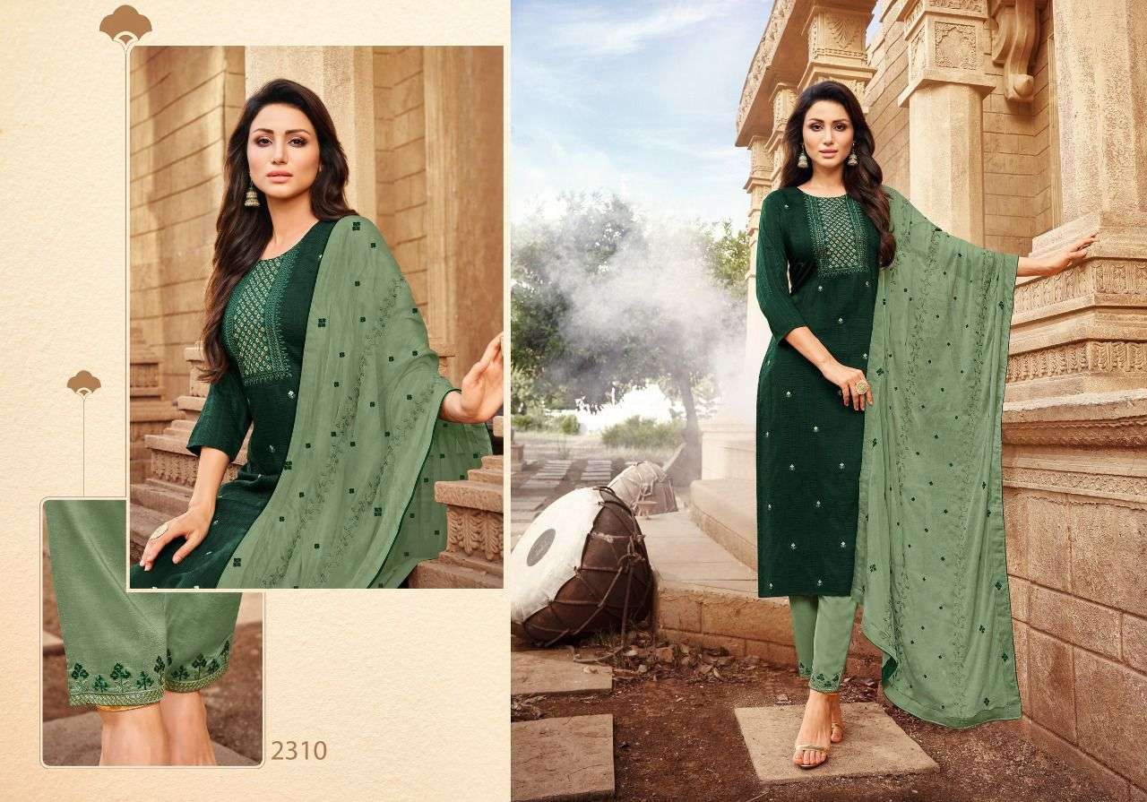 SRIVALLI VOL-2 BY HARIYAALI 2304 TO 2312 SERIES BEAUTIFUL SUITS COLORFUL STYLISH FANCY CASUAL WEAR & ETHNIC WEAR VISCOSE EMBROIDERED DRESSES AT WHOLESALE PRICE