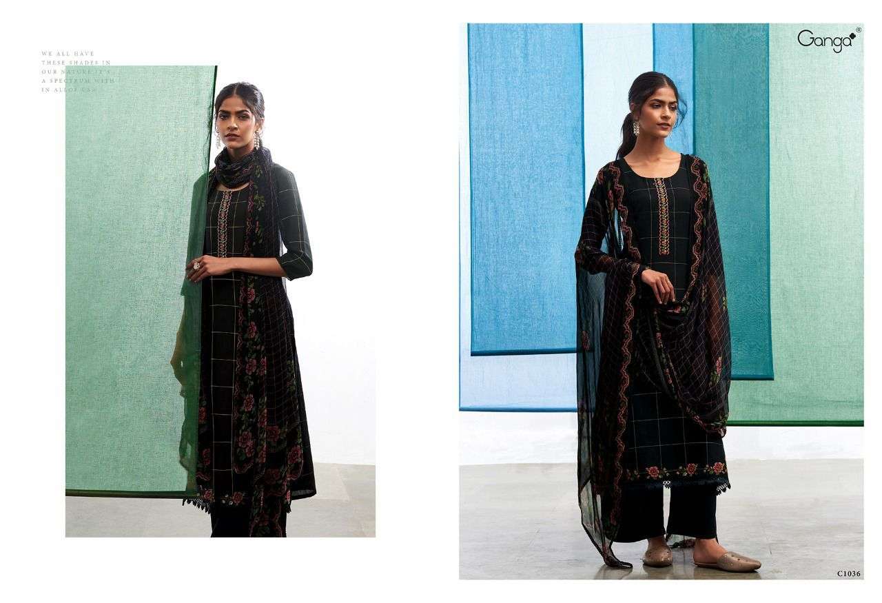 SHADES BY GANGA FASHION 1032 TO 1037 SERIES BEAUTIFUL SUITS COLORFUL STYLISH FANCY CASUAL WEAR & ETHNIC WEAR PURE LINEN DRESSES AT WHOLESALE PRICE