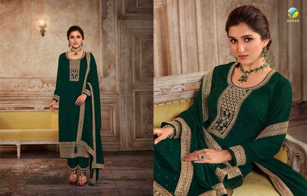 KASEESH ANDAAZ VOL-2 BY VINAY FASHION 60991 TO 60998 SERIES BEAUTIFUL STYLISH SUITS FANCY COLORFUL CASUAL WEAR & ETHNIC WEAR & READY TO WEAR GEORGETTE EMBROIDERY DRESSES AT WHOLESALE PRICE