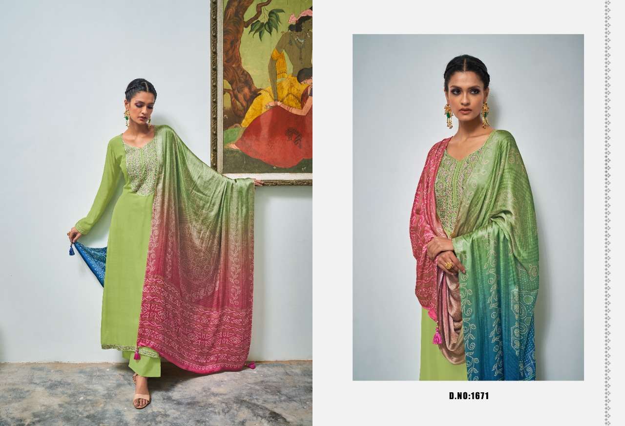 AASTHA BY RANGATI 1667 TO 1672 SERIES BEAUTIFUL SUITS COLORFUL STYLISH FANCY CASUAL WEAR & ETHNIC WEAR SILK DRESSES AT WHOLESALE PRICE