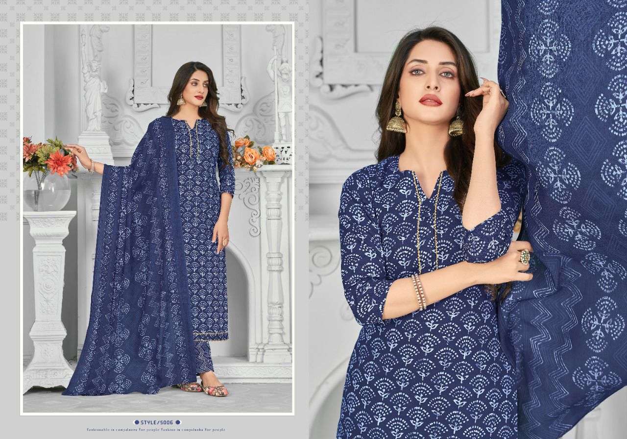 RUMY VOL-5 BY RADHA FAB 5001 TO 5010 SERIES BEAUTIFUL STYLISH SUITS FANCY COLORFUL CASUAL WEAR & ETHNIC WEAR & READY TO WEAR HEAVY COTTON PRINTED DRESSES AT WHOLESALE PRICE