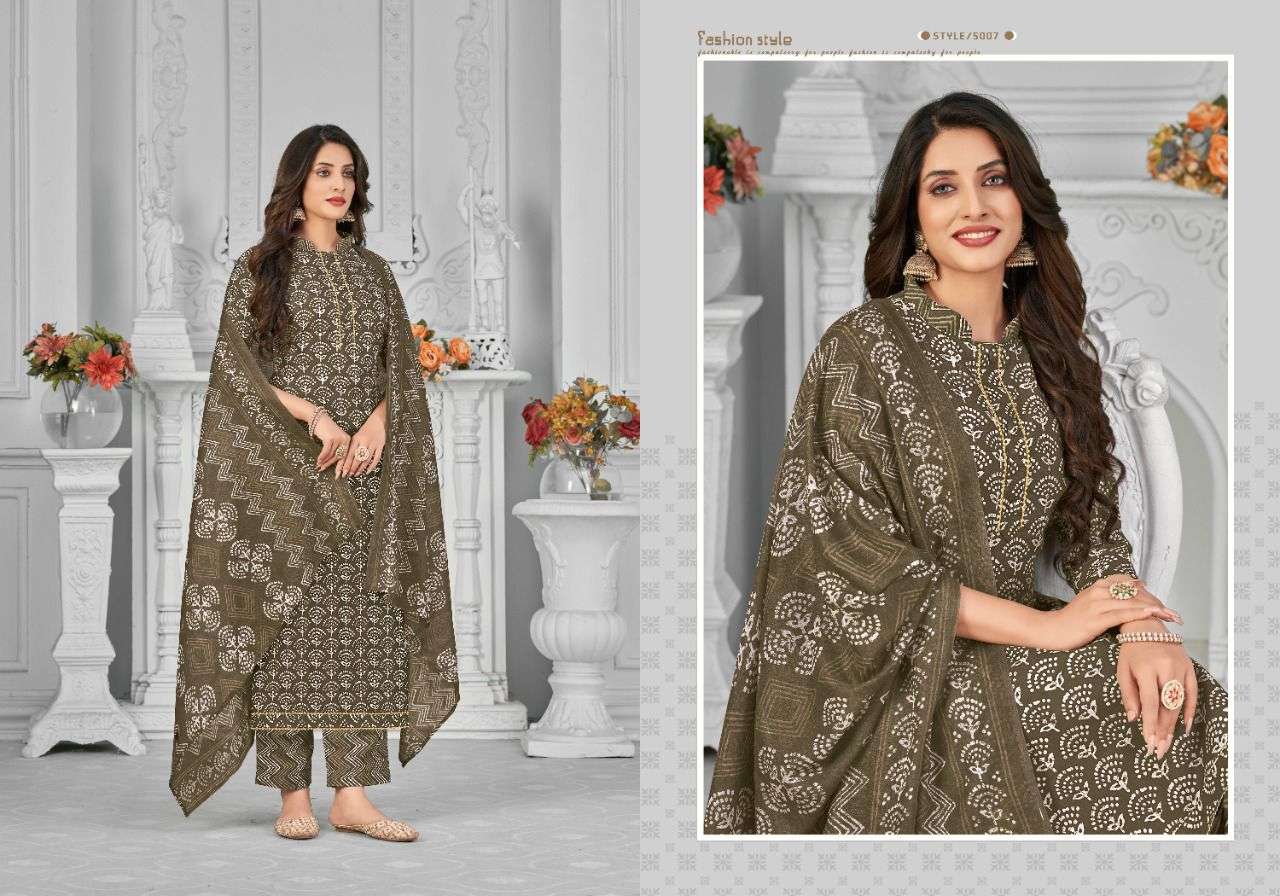 RUMY VOL-5 BY RADHA FAB 5001 TO 5010 SERIES BEAUTIFUL STYLISH SUITS FANCY COLORFUL CASUAL WEAR & ETHNIC WEAR & READY TO WEAR HEAVY COTTON PRINTED DRESSES AT WHOLESALE PRICE