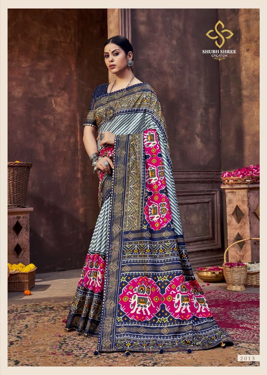 KESARIYA VOL-2 BY SHUBH SHREE 2001 TO 2015 SERIES INDIAN TRADITIONAL WEAR COLLECTION BEAUTIFUL STYLISH FANCY COLORFUL PARTY WEAR & OCCASIONAL WEAR TUSSAR SILK SAREES AT WHOLESALE PRICE