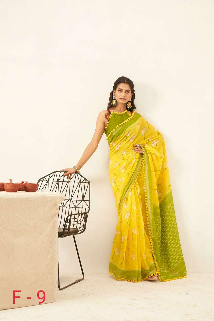PUMPUM BY SR A TO J SERIES INDIAN TRADITIONAL WEAR COLLECTION BEAUTIFUL STYLISH FANCY COLORFUL PARTY WEAR & OCCASIONAL WEAR SOFT COTTON SAREES AT WHOLESALE PRICE