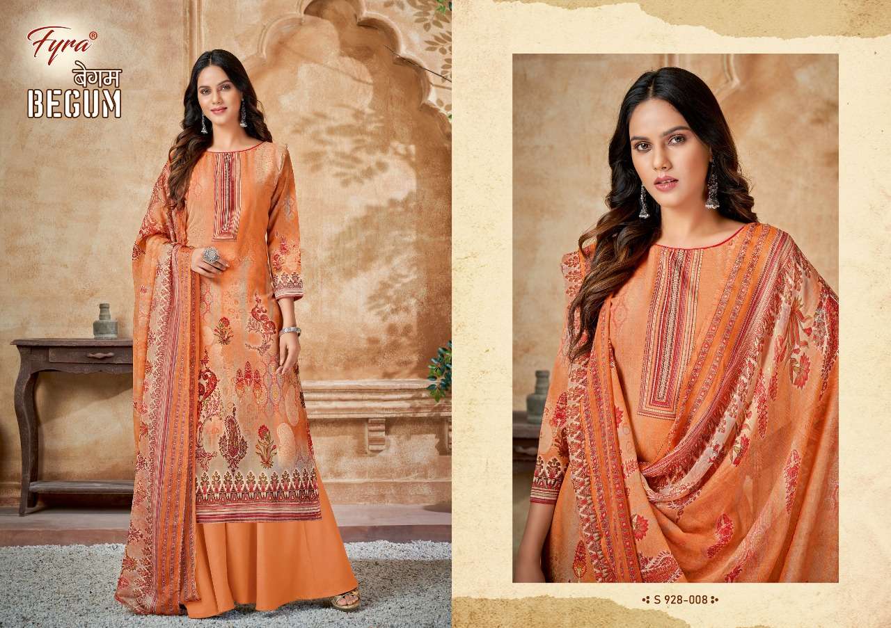BEGUM BY FYRA 928-001 TO 928-010 SERIES BEAUTIFUL SUITS COLORFUL STYLISH FANCY CASUAL WEAR & ETHNIC WEAR SOFT COTTON PRINT DRESSES AT WHOLESALE PRICE