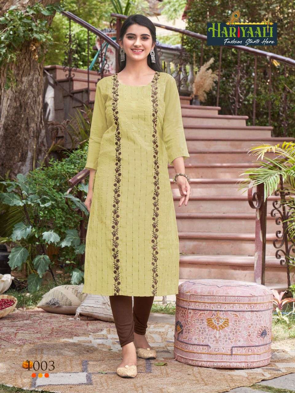 AAROHI BY HARIYAALI 1001 TO 1006 SERIES DESIGNER STYLISH FANCY COLORFUL BEAUTIFUL PARTY WEAR & ETHNIC WEAR COLLECTION VISCOSE KURTIS AT WHOLESALE PRICE