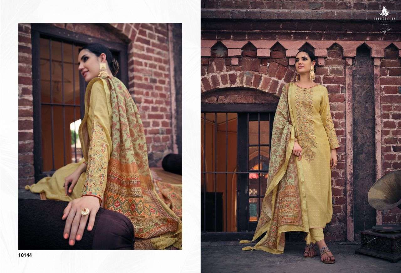 AGADIR BY CINDERELLA 10139 TO 10144 SERIES BEAUTIFUL SUITS COLORFUL STYLISH FANCY CASUAL WEAR & ETHNIC WEAR MUSLIN JACQUARD DRESSES AT WHOLESALE PRICE