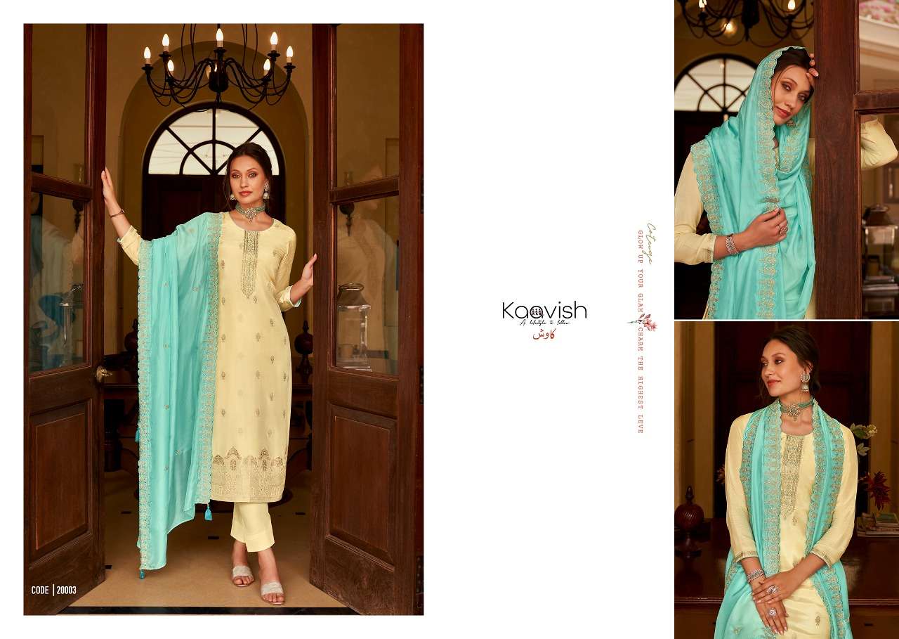 RANGOON BY KAAVISH 20001 TO 20004 SERIES BEAUTIFUL SUITS COLORFUL STYLISH FANCY CASUAL WEAR & ETHNIC WEAR MUSLIN SILK DRESSES AT WHOLESALE PRICE