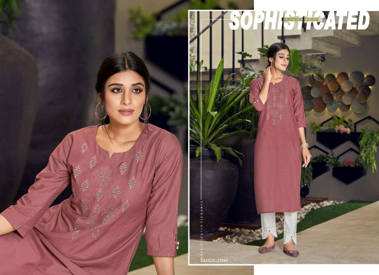 Parin By Kalaroop 13342 To 13346 Series Designer Stylish Fancy Colorful Beautiful Party Wear & Ethnic Wear Collection Fancy Kurtis At Wholesale Price
