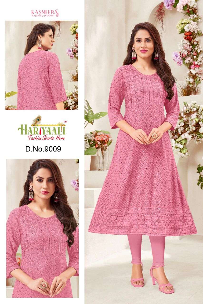 ALEENA BY HARIYAALI 9001 TO 9010 SERIES DESIGNER STYLISH FANCY COLORFUL BEAUTIFUL PARTY WEAR & ETHNIC WEAR COLLECTION PURE RAYON KURTIS AT WHOLESALE PRICE