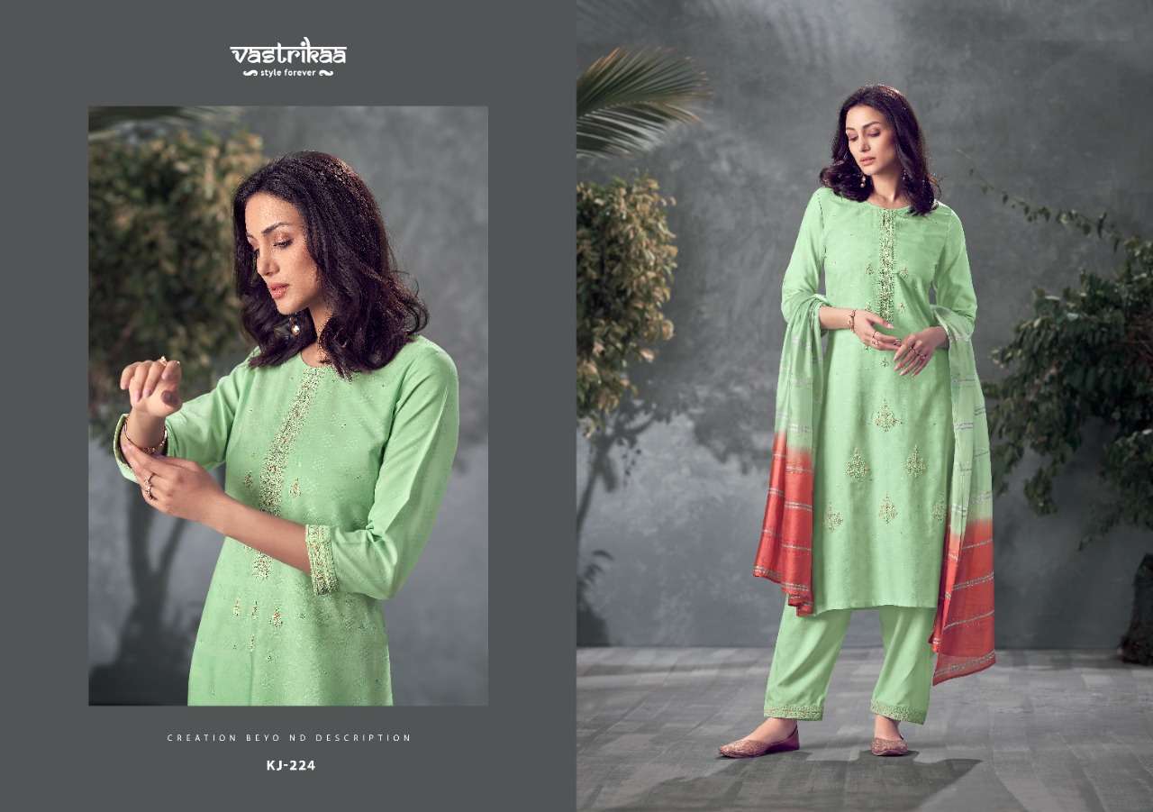 TRISHA BY VASTRIKAA 224 TO 229 SERIES BEAUTIFUL SUITS COLORFUL STYLISH FANCY CASUAL WEAR & ETHNIC WEAR VISCOSE DOBY DRESSES AT WHOLESALE PRICE
