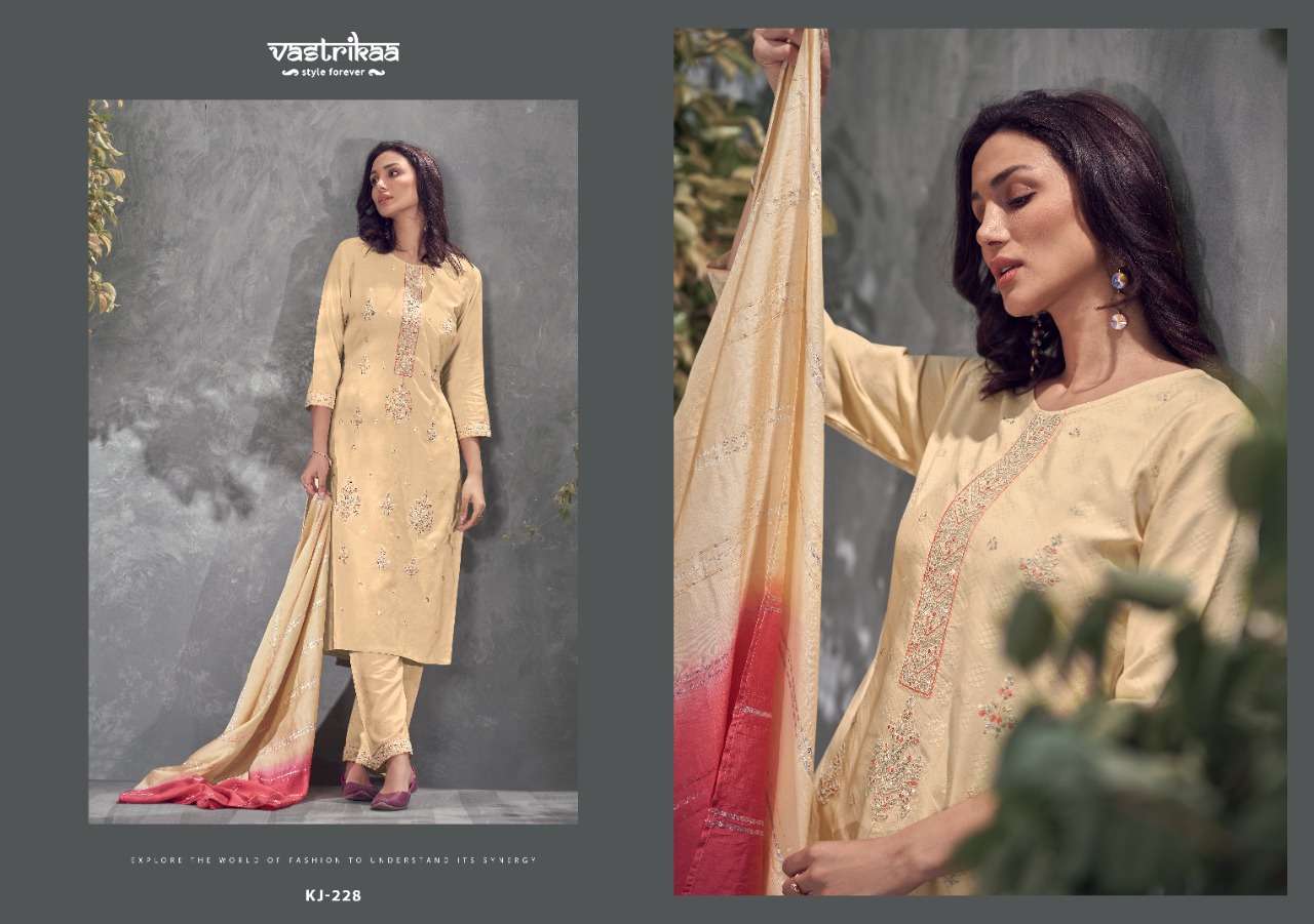 TRISHA BY VASTRIKAA 224 TO 229 SERIES BEAUTIFUL SUITS COLORFUL STYLISH FANCY CASUAL WEAR & ETHNIC WEAR VISCOSE DOBY DRESSES AT WHOLESALE PRICE