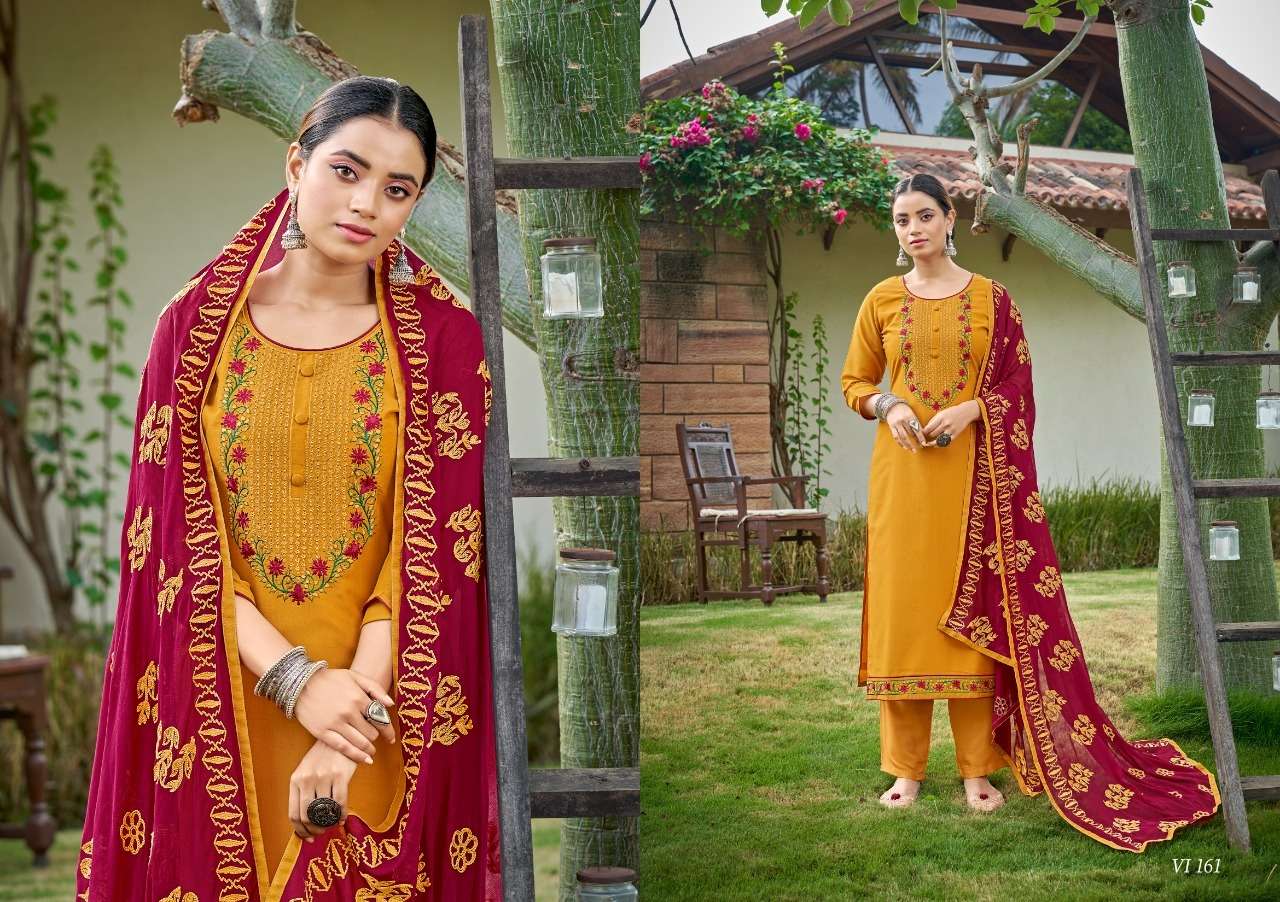 NAVELI VOL-2 BY VEDANTI 161 TO 164 SERIES BEAUTIFUL SUITS COLORFUL STYLISH FANCY CASUAL WEAR & ETHNIC WEAR SILK WITH WORK DRESSES AT WHOLESALE PRICE