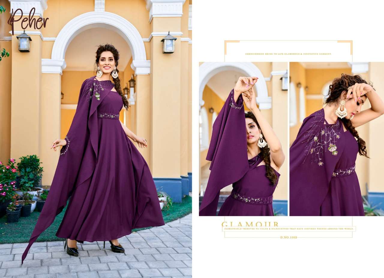 LIMELIGHT BY FASHID WHOLESALE 1001 TO 1005 SERIES BEAUTIFUL STYLISH FANCY COLORFUL CASUAL WEAR & ETHNIC WEAR HEAVY GEORGETTE GOWNS AT WHOLESALE PRICE