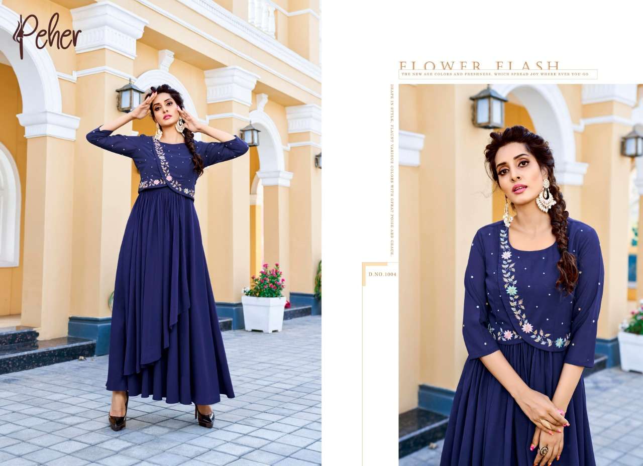 LIMELIGHT BY FASHID WHOLESALE 1001 TO 1005 SERIES BEAUTIFUL STYLISH FANCY COLORFUL CASUAL WEAR & ETHNIC WEAR HEAVY GEORGETTE GOWNS AT WHOLESALE PRICE