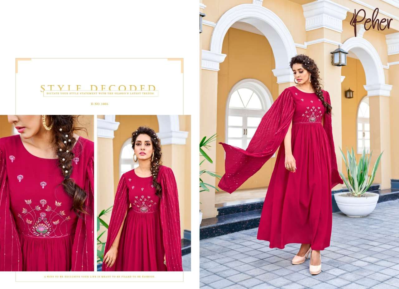 LIMELIGHT BY FASHID WHOLESALE 1001 TO 1005 SERIES BEAUTIFUL STYLISH FANCY COLORFUL CASUAL WEAR & ETHNIC WEAR HEAVY GEORGETTE GOWNS AT WHOLESALE PRICE