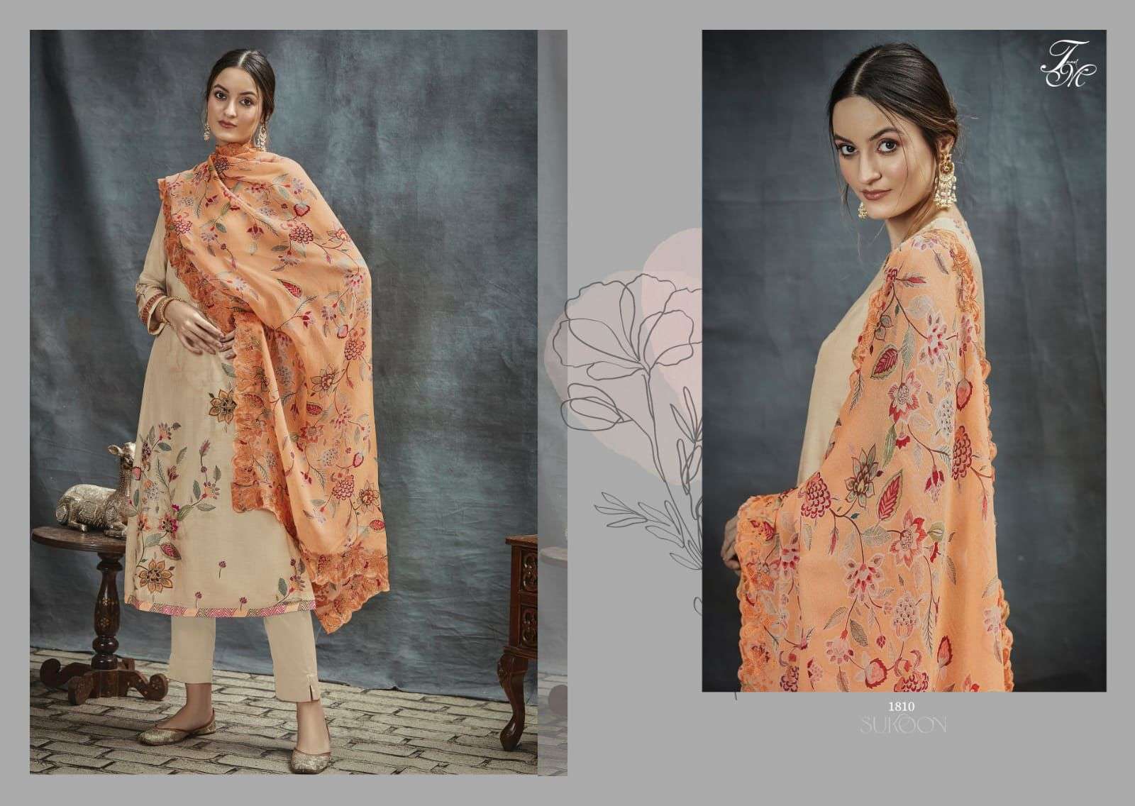 SUKOON BY T AND M DESIGNER STUDIO BEAUTIFUL SUITS COLORFUL STYLISH FANCY CASUAL WEAR & ETHNIC WEAR SILK DIGITAL PRINT DRESSES AT WHOLESALE PRICE