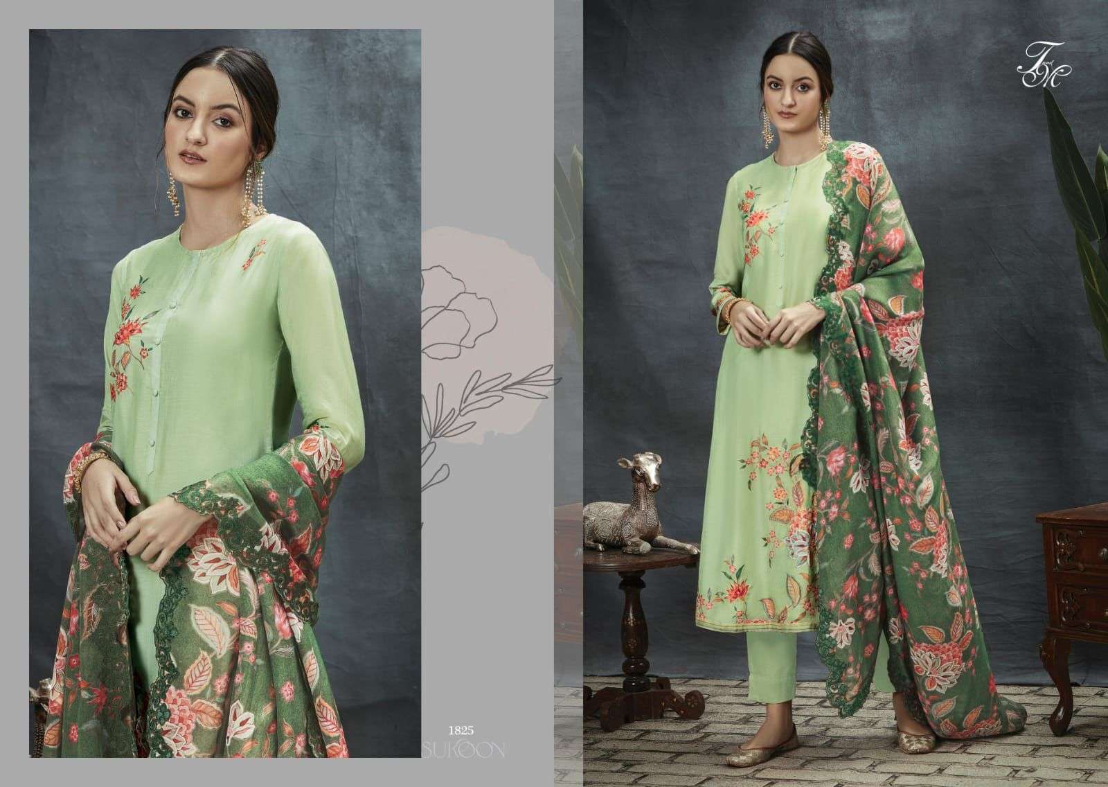 SUKOON BY T AND M DESIGNER STUDIO BEAUTIFUL SUITS COLORFUL STYLISH FANCY CASUAL WEAR & ETHNIC WEAR SILK DIGITAL PRINT DRESSES AT WHOLESALE PRICE