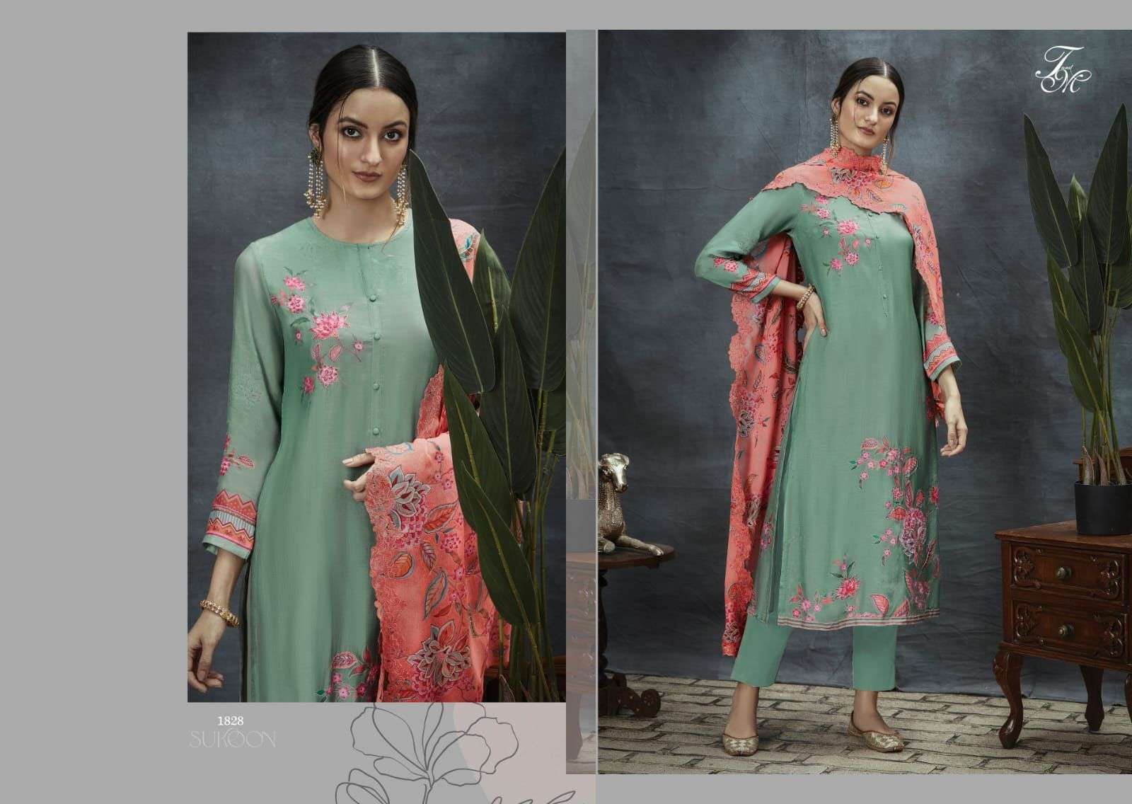 SUKOON BY T AND M DESIGNER STUDIO BEAUTIFUL SUITS COLORFUL STYLISH FANCY CASUAL WEAR & ETHNIC WEAR SILK DIGITAL PRINT DRESSES AT WHOLESALE PRICE
