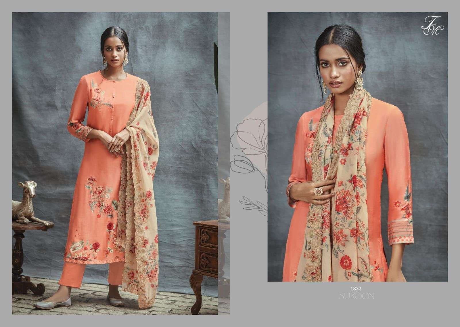 SUKOON BY T AND M DESIGNER STUDIO BEAUTIFUL SUITS COLORFUL STYLISH FANCY CASUAL WEAR & ETHNIC WEAR SILK DIGITAL PRINT DRESSES AT WHOLESALE PRICE
