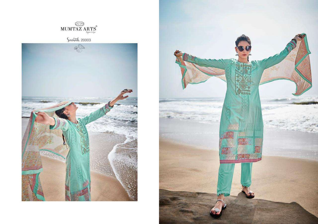 SAMAH BY MUMTAZ ARTS 20001 TO 20008 SERIES BEAUTIFUL SUITS COLORFUL STYLISH FANCY CASUAL WEAR & ETHNIC WEAR PURE LAWN COTTON PRINT DRESSES AT WHOLESALE PRICE