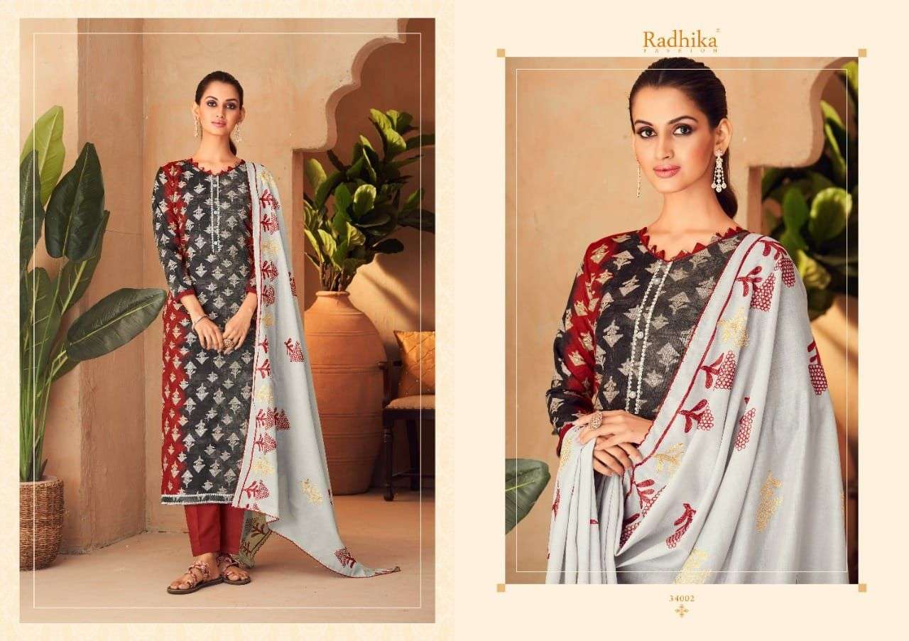 Blossom Vol-11 By Radhika Fashion 34001 To 34008 Series Beautiful Stylish Suits Fancy Colorful Casual Wear & Ethnic Wear & Ready To Wear Heavy Cotton Printed Dresses At Wholesale Price