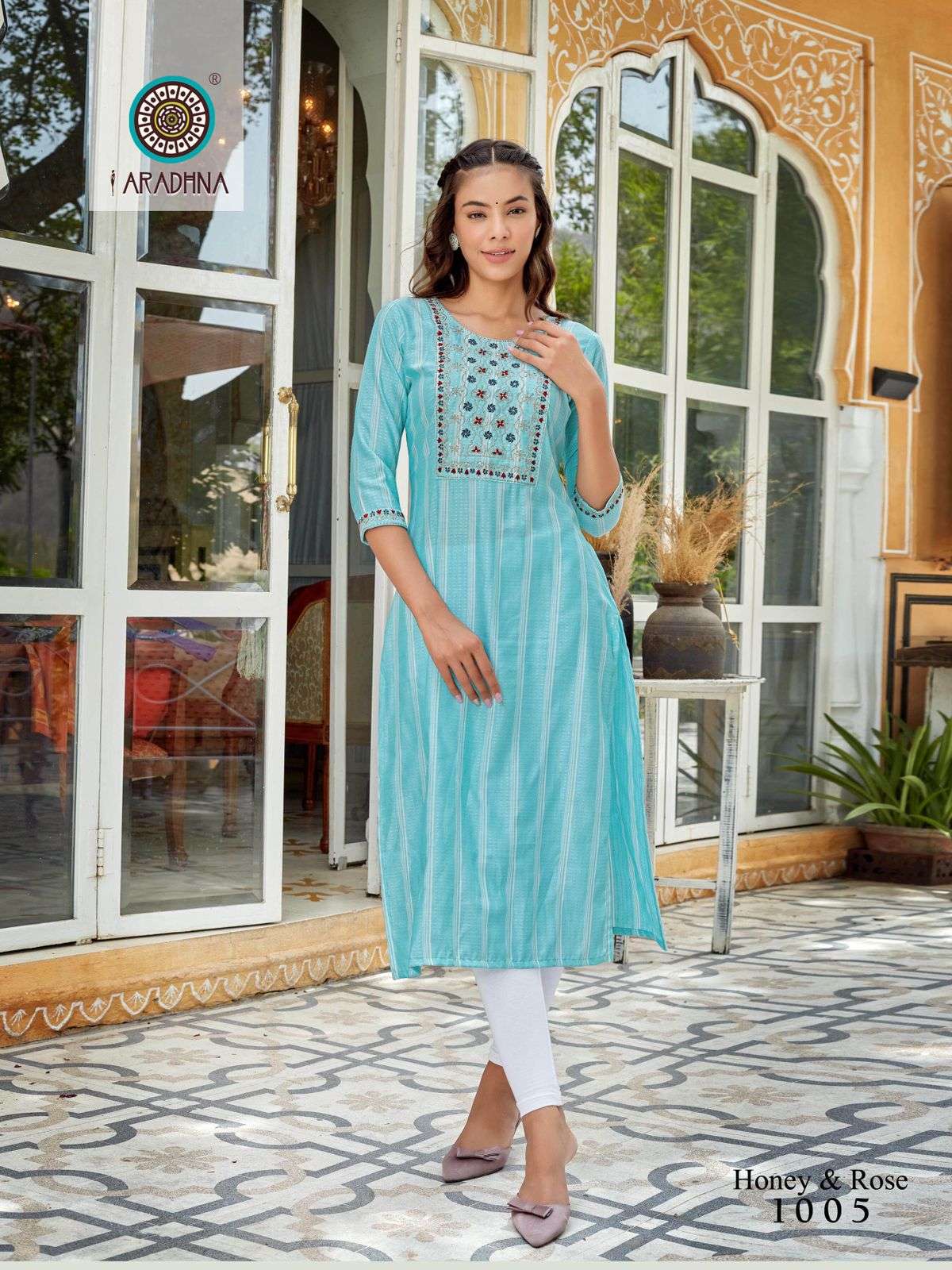HONEY AND ROSE VOL-1 BY ARADHNA FASHION 1001 TO 1006 SERIES DESIGNER STYLISH FANCY COLORFUL BEAUTIFUL PARTY WEAR & ETHNIC WEAR COLLECTION PURE VISCOSE KURTIS AT WHOLESALE PRICE