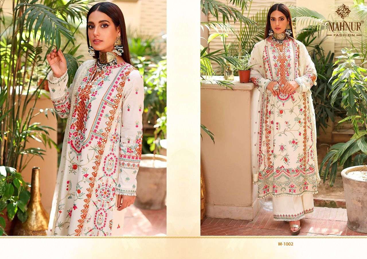 Mahnur Vol-1 By Mahnur Fashion 1001 To 1003 Series Beautiful Pakistani Suits Colorful Stylish Fancy Casual Wear & Ethnic Wear Heavy Georgette Dresses At Wholesale Price